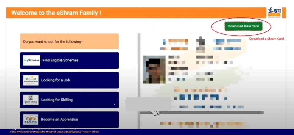 Download eShram card