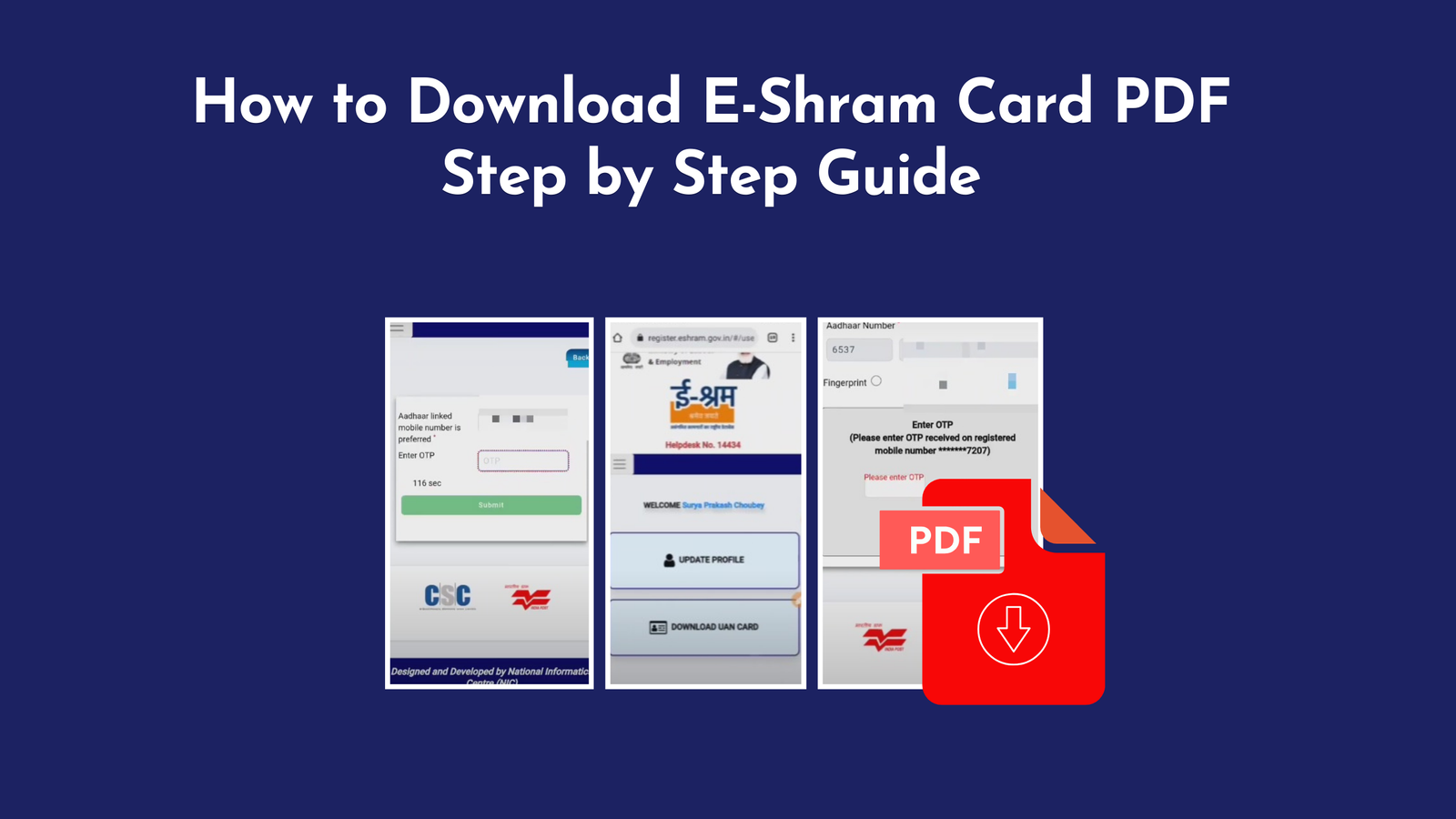 Download E-Shram Card PDF